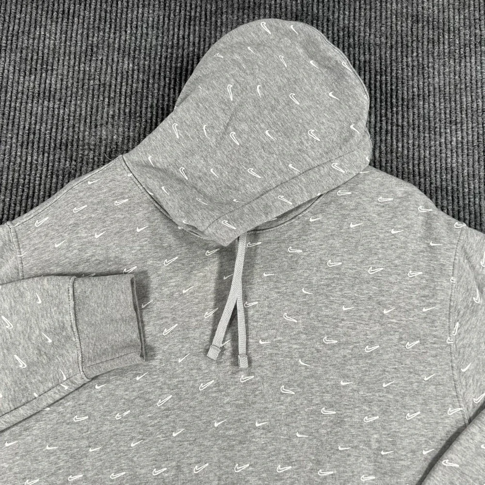 Nike‎ Hoodie Sweatshirt Mens 2XL XXL Gray Geometric Long Sleeve Casual Active